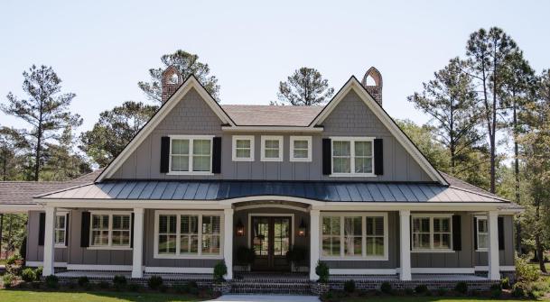Home With Architectural Asphalt Shingles & Standing Seam Metal Roofing | Mixed Material Roofing | Bulloch County Residential Roofing | Statesboro Residential Roofers